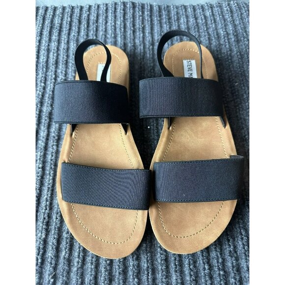 Steve Madden Sandals Womens Size 9 Black Strap - Picture 3 of 7
